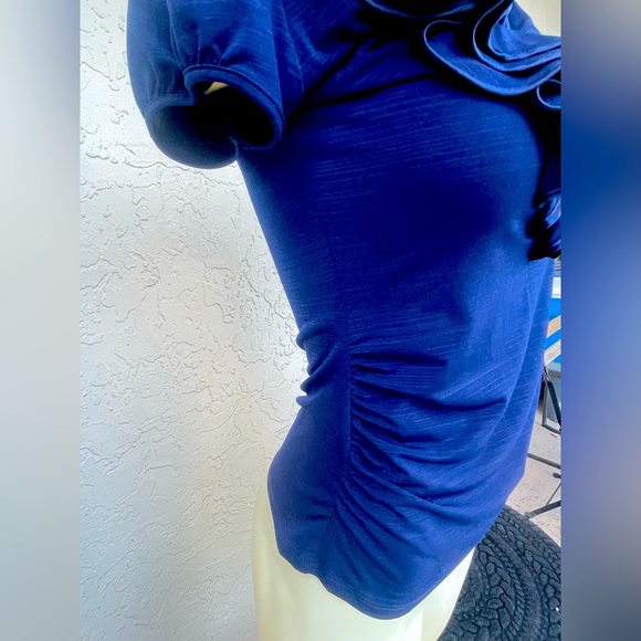 HeartSoul Navy Ruffled Women's Blouse New with tags size M - Picture 5 of 9